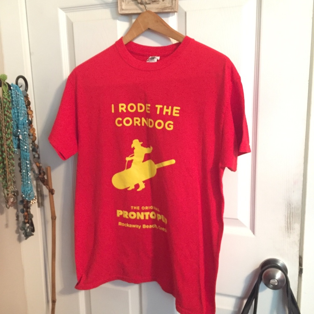 Men’s funny corn dog cowboy t-shirt from Oregon